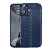 iPhone 16 Kılıf Focus Deri Desen Silikon Arka Kapak - 5