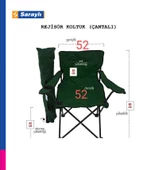 Katlanır kamp sandalyesi - 2 li kollu piknik sandalyesi koltuk taşıma çantalı thumbnail 2