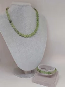 Galaksi Serisi Prehnit (Prinayt) Taşı Kolye & Bileklik Seti thumbnail 2