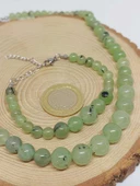 Galaksi Serisi Prehnit (Prinayt) Taşı Kolye & Bileklik Seti thumbnail 4