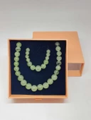 Galaksi Serisi Prehnit (Prinayt) Taşı Kolye & Bileklik Seti thumbnail 5