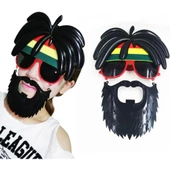 Rasta Peruklu Bob Marley Parti Gözlüğü thumbnail 2
