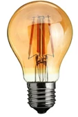 1 Adet Rustik 4w A60 Led Filament Ampul Bal Cam E27 Sarı Işık Dekoratif Vintage Aydınlatma - 1