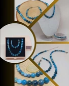 Galaksi Serisi Apatit Taşı Kolye & Bileklik Seti thumbnail 1