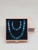 Galaksi Serisi Apatit Taşı Kolye & Bileklik Seti thumbnail 6