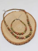 Galaksi Serisi Unakit Taşı Kolye & Bileklik Seti thumbnail 7