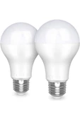 2 adet Led AmpulE27 Normal Duy 9w Beyaz Işık - 1