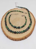 Galaksi Serisi Anyolit (Rubizoit Rubyzoisit) Taşı Kolye & Bileklik Seti thumbnail 7