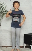 Kısa Kol Tişört  , Uzun Pantolon Erkek Çocuk Pijama M00672 - 11