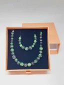 Galaksi Serisi Anyolit (Rubizoit Rubyzoisit) Taşı Kolye & Bileklik Seti thumbnail 6