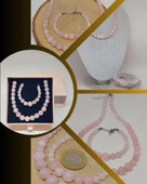 Galaksi Serisi Pembe Kuvars Taşı Kolye & Bileklik Seti thumbnail 1