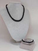Galaksi Serisi Siyah Akik Taşı Kolye & Bileklik Seti thumbnail 2