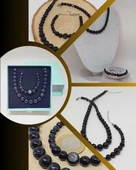 Galaksi Serisi Siyah Akik Taşı Kolye & Bileklik Seti thumbnail 1