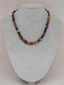 Galaksi Serisi Kahverengi Akik Taşı Tasarım Kolye thumbnail 2