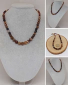 Galaksi Serisi Kahverengi Akik Taşı Tasarım Kolye thumbnail 1