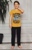 Kısa Kol Tişört  , Uzun Pantolon Baskılı Erkek Çocuk Pijama M00673 - 4