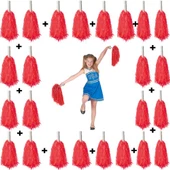 KIRMIZI GÖSTERİ PONPONLARI 12 ÇİFT - 1