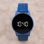 Lacivert Çelik Kordonlu Dokunmatik Led Unisex Kol Saati ST-303920 - 1