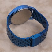 Lacivert Çelik Kordonlu Dokunmatik Led Unisex Kol Saati ST-303920 - 3