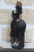 Siyah Elbiseli Kadın Biblo Figür 25cm - 2