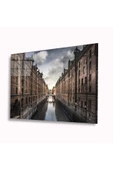 Hamburg Şehir Dekoratif ve Modern Cam Tablo 4mm Dayanıklı Temperli Cam - 1