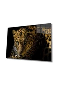 Leopar Hayvan Dekoratif ve Modern Cam Tablo - 1