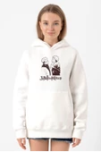 Jujutsu Kaisen Anime Long Beyaz Kadın 3ip Kapşonlu Sweatshirt thumbnail 1