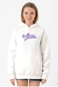 Willy Wonka Logo Beyaz Kadın 3ip Kapşonlu Sweatshirt - 1