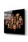Maskeler Dekoratif ve Modern Cam Tablo - 1