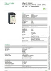 Schneider ATV12H055M2 0,55 KW Monofaze Hız Kontrol Cihazı (Frekans Kontrol Cihazı) - 4