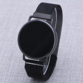 Dokunmatik Dijital Siyah Mıknatıslı Kordon Unisex Kadın Kol Saati ST-303921 - 2