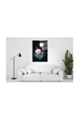 Pembe Çiçekler Dekoratif ve Modern Cam Tablo 2 50x70 Cm - 1