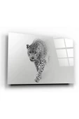 Leopar Dekoratif ve Modern Cam Tablo - 1