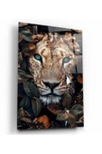 Leopar Dekoratif ve Modern Cam Tablo - 1