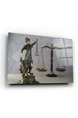Themis Heykeli Dekoratif ve Modern Cam Tablo Dekoratif, ,Ev ve Ofis Dekoru - 1