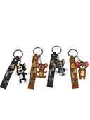 Tom Ve Jerry Anahtarlık ve Çanta Süsü 4 Adet Set Oturan ve Ayakta Modeller - 4