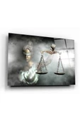 Themis Heykeli Dekoratif ve Modern Cam Tablo - 1