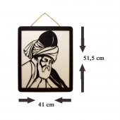 Aşkı şevk Üç Boyutlu Mevlana Figürlü Dekoratif Ahşap Tablo - 11