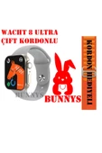 Akıllı Saat Wacht 8 Ultra Samsung Galaxy Z Flip Uyumlu KORDON HEDİYELİ Konuşma Özellikli - 1