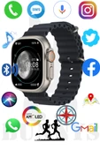 Apple iPhone 11 Pro Uyumlu Akıllı Saat AMOLED EKRAN Watch 8 Ultra 49MM HK8 PRO MAX - 1