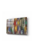 Soyut Desenler Dekoratif ve Modern Cam Tablo 50x70 Cm - 1
