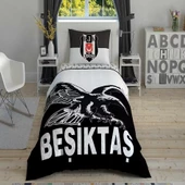 Taç Lisanslı Kapitoneli Nevresim Takımı Beşiktaş Kartal Tek Kişilik - 1