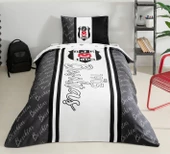 Taç Beşiktaş 1903 Glow Tek Kişilik 120X200 Lastikli Çarşaflı Nevresim Takımı - 1