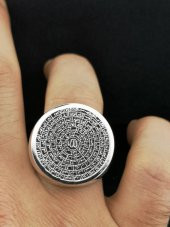 Esmaül Hüsna Dua Yazılı 925 Ayar Gümüş Yüzük thumbnail 2