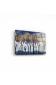 Ağaçlar Dekoratif ve Modern Cam Tablo 50x70 Cm - 1