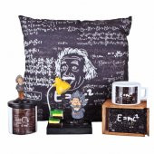 Einstein Lamba Einstein Büyük Yastık Kutulu Kupa Einstein Kalemlik - 1