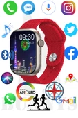 Samsung Galaxy A20 Uyumlu Akıllı Saat Konuşma Özellikli Watch 9 PRO 45MM AMOLED EKRAN - 1