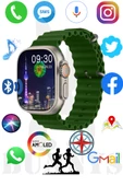Samsung Galaxy A20 Uyumlu Akıllı Saat Watch 8 Ultra 49MM AMOLED EKRAN Konuşma Özellikli - 1