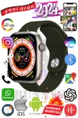Samsung Galaxy A20 Uyumlu Akıllı Saat Watch 9 Max+2024 45mm Kordon Hediyeli Amoled Ekran - 1