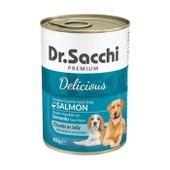 Dr. Sacchi Delicious Somonlu Köpek Konservesi 400 gr - 1